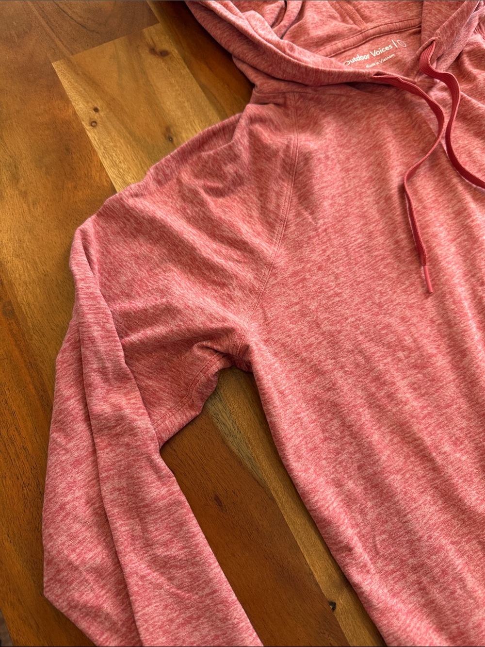 Outdoor Voices Women’s Heathered Rose Pullover Hoodie Size Large - Picture 5 of 16